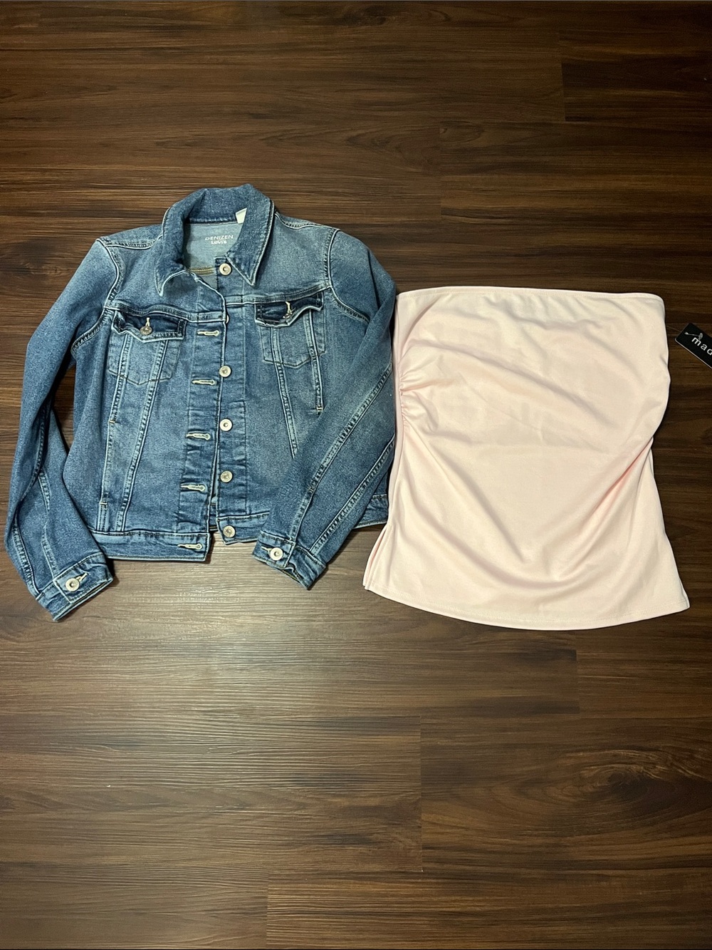 Levi’s Jean Jacket & Madden Girl Tube Top
